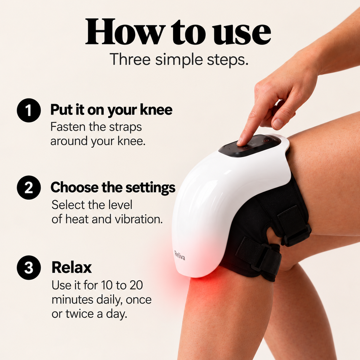 Reliva Heated Knee Massager